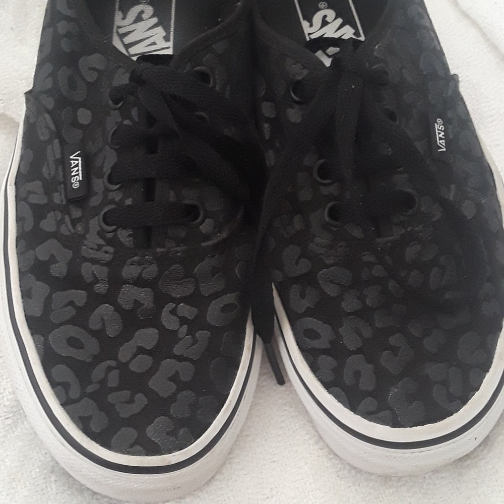 Unisex Van's Back shiny animal print sneakers..